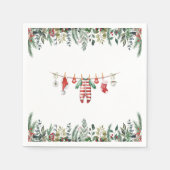 Winter Baby Showpapier Napkin Serviette (Vorderseite)