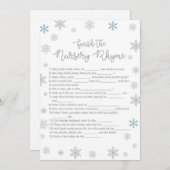 Winter Baby Showspiel mit Rückantwort auf 12x18 Einladung (Vorne/Hinten)