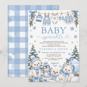 Winter-Baby-Sprinkle arktische Tiere Baby Shower Einladung