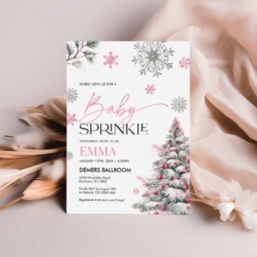 Winter Baby Sprinkle Einladung, Babydusche Einladung