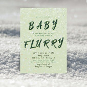 Winter Baby Sprinkle | Grüne Schneeflocke Einladung