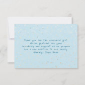 Winter Baby Sprinkle | Schneefall Dankeskarte (Rückseite)