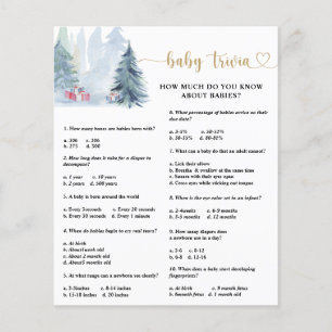 Winter Baby Trivia   Baby Showspiel