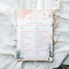 Winter Baby Trivia Baby Showspiel