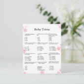 Winter baby trivia game Baby Dusche Card Einladung (Stehend Vorderseite)