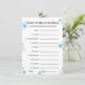 Winter Baby Word Rührei Baby Dusche Karte (Stehend Vorderseite)