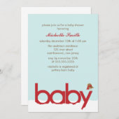 Winter-Babydusche Einladung (Vorne/Hinten)