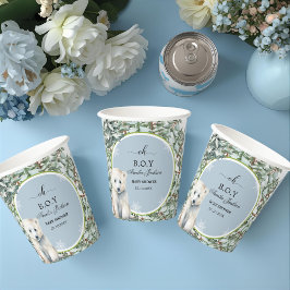 Winter Babydusche Einladungen Pappbecher