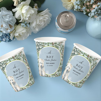 Winter Babydusche Einladungen Pappbecher