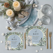 Winter Babydusche Einladungen Pappteller