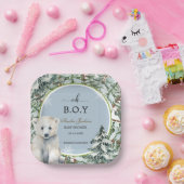 Winter Babydusche Einladungen Pappteller (Party)