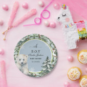 Winter Babydusche Einladungen Pappteller (Party)
