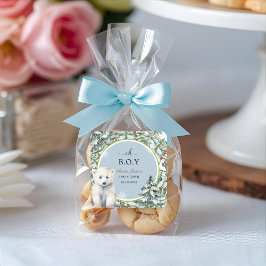 Winter Babydusche Einladungen Quadratischer Aufkleber