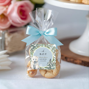 Winter Babydusche Einladungen Quadratischer Aufkleber