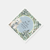 Winter Babydusche Einladungen Serviette (Ecke)