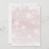 Winter Babydusche Girl Baby es ist kalt draußen Einladung (Rückseite)