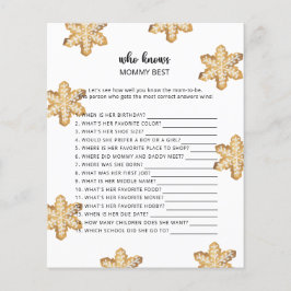 Winter Babydusche, Wer kennt die Mama am besten?