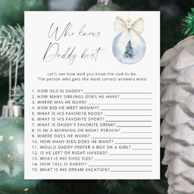 Winter Babydusche Wer Papa für das beste Spiel ken (Von Creator hochgeladen)