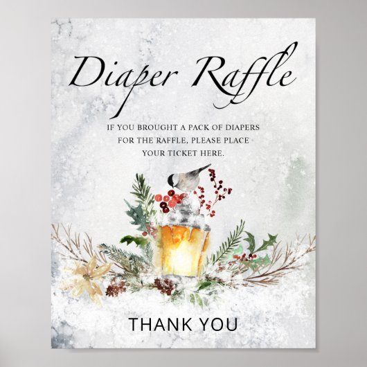 Winter-Babydusche-Windel-Gewinnspiel Poster (Vorne)