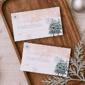 Winter Babydusche Windelwaschkarte Begleitkarte