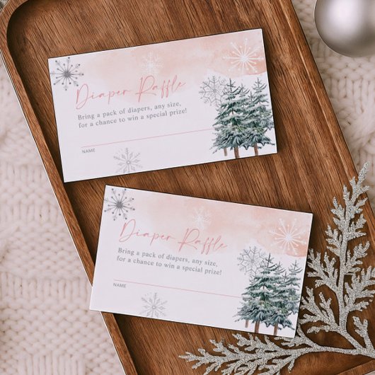 Winter Babydusche Windelwaschkarte Begleitkarte