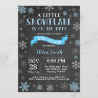 Winter-Babyparty-blaue Schneeflocke-Tafel