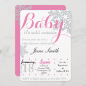 Winter-Babyparty Einladung (Vorne/Hinten)