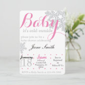 Winter-Babyparty Einladung (Stehend Vorderseite)