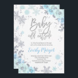 Winter-Babyparty-Einladungs-Blau und Silber Einladung<br><div class="desc">Winter-Babyparty-Einladung. 
Alle Entwürfe sind © PIXEL-PERFEKTIONS-PARTY Ltd.</div>