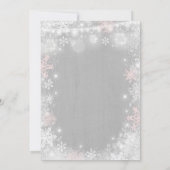 Winter-Babyparty-Einladungs-rustikale Einladung (Rückseite)