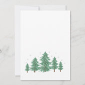 Winter Babyparty-Grün-Holz Einladung (Rückseite)