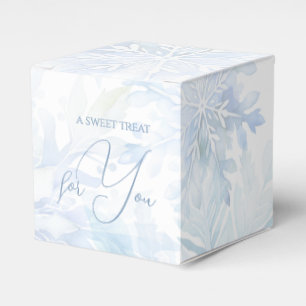 Winter-Babyparty Junge Blaue Schneeflocke Geschenkschachtel