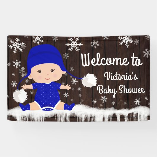 Winter Baby's Cold Outdoor Baby Duschbanner Banner (Horizontal)