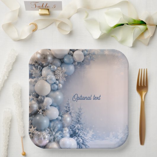 Winter-Babyshower Pappteller (Hochzeit)