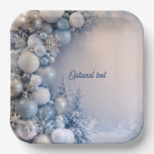 Winter-Babyshower Pappteller (Vorderseite)