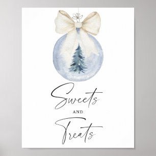 Winter-Babyshower Süßigkeiten und Leckereien  Poster