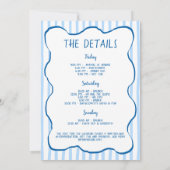 Winter Bachelorette Weekend bis gut Schnee Einladung (Rückseite)