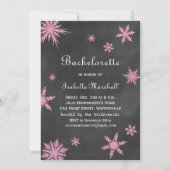 Winter Bachelorette Zeit, Champagner zu trinken Einladung (Rückseite)