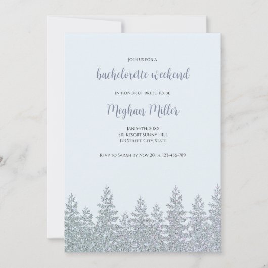 Winter Bacheloretto Skiwoche Unterkunft Einladung (Vorderseite)