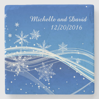 Winter Background Personalisiert Stone Untersetzer