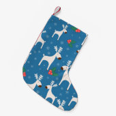 Winter background with deers ( seamless pattern)an kleiner weihnachtsstrumpf (Vorderansicht (hängend))