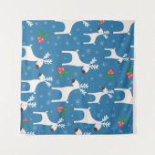 Winter background with deers ( seamless pattern)an wandteppich (Vorderseite (Horizontal))
