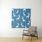 Winter background with deers ( seamless pattern)an wandteppich (Beispiel)