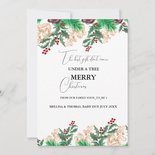 Winter Bald zu Eltern Schwangerschaftsankündigung Ankündigung (Vorderseite)