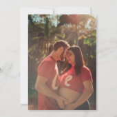 Winter Bald zu Eltern Schwangerschaftsankündigung Ankündigung (Rückseite)