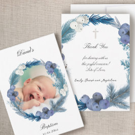 winter Baptism small thank you cards  Einladung