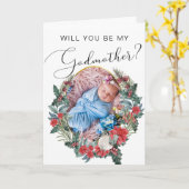 Winter Baptisse Godmatt Vorschlag Karte (Gelbe Blume)