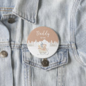 Winter Bär Brauner Schlitten Daddy wird Papa Button (Beispiel)