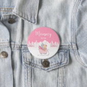 Winter Bär Rosa Schlitten werdende Mami Button (Beispiel)