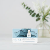 Winter Bärenjunge Babydusche Windelwanne Begleitkarte (Stehend Vorderseite)